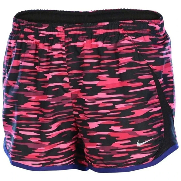 Nike Women's Dri-Fit  5K Allover Print Running Shorts - Picture 1 of 9